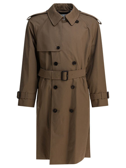 Burberry lång dubbelknäppt trenchcoat