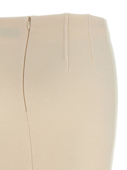 Elisabetta Franchi Tygstickad Ullkjol