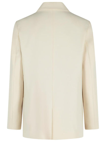 Stängd 'Lola'-kavaj i beige viskosblandning
