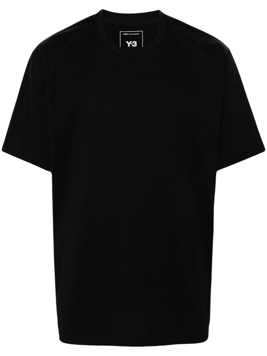 Y-3 Adidas Unisex Kortärmad Svart Bomulls-T-shirt