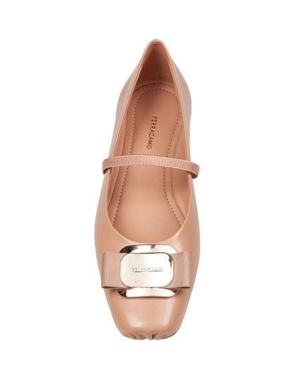 Salvatore Ferragamo mjuka ballerinaskor i läder