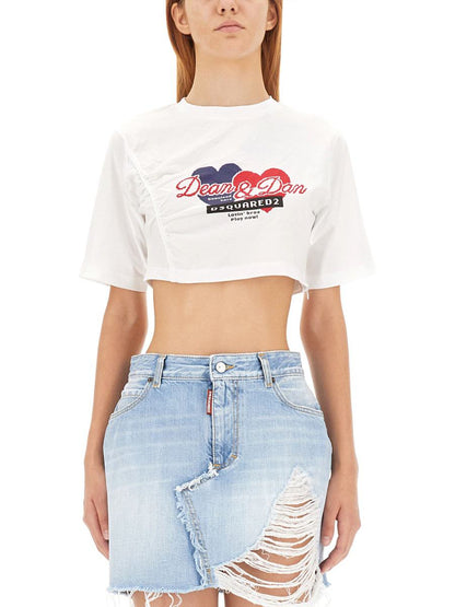 DSQUARED2 T-shirt med kort passform