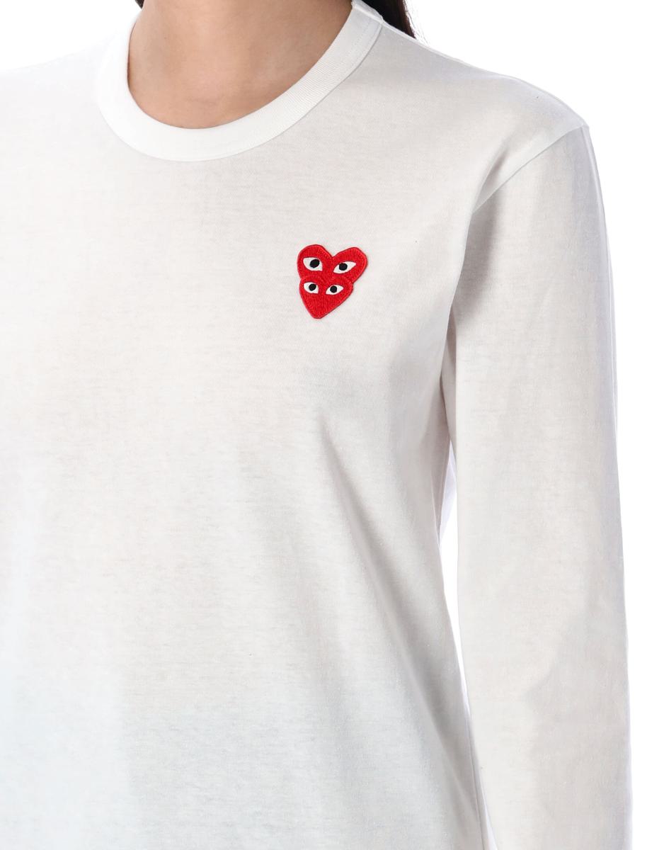 Comme Des Garçons Play Double Heart L/S Tee