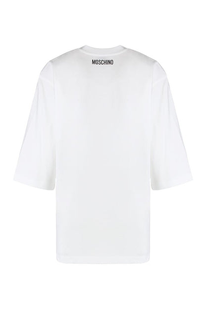Moschino bomulls-t-shirt med rund hals