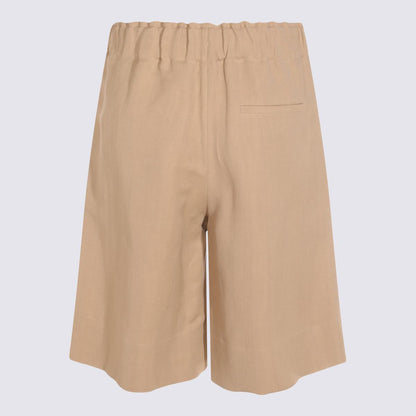 Antonelli Beige Linneshorts