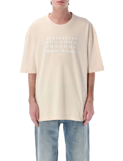 Maison Margiela överdimensionerad t-shirt med logotyp