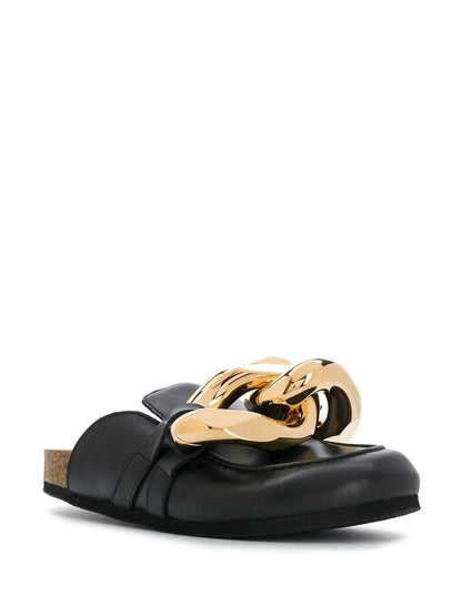 JW Anderson Loafer Mules med kedjemotiv