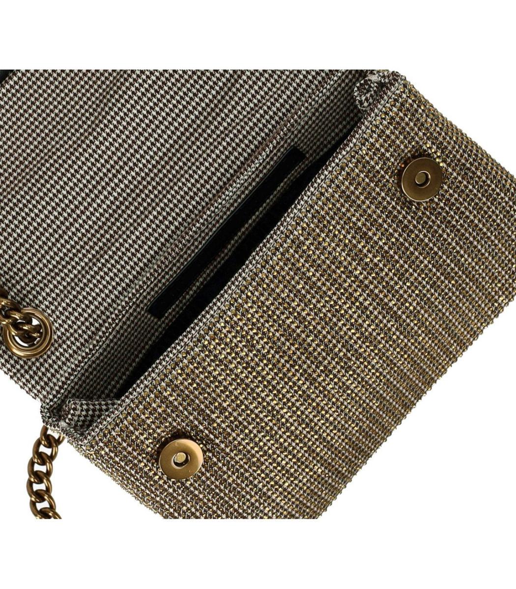 Kurt Geiger London Kensington Mini Guldfärgad Axelremsväska