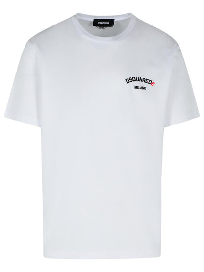DSQUARED2 Vit bomulls-T-shirt
