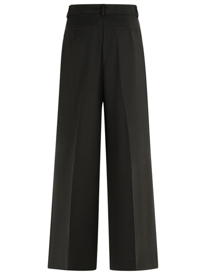 Sportmax 'Vela' mörkbruna byxor i ull