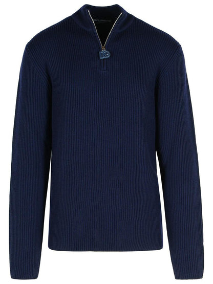 Dolce &amp; Gabbana Marinblå Ulltröja