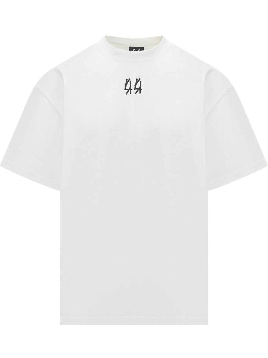 M44 Label Group Vit överdimensionerad T-shirt 44 Label Group