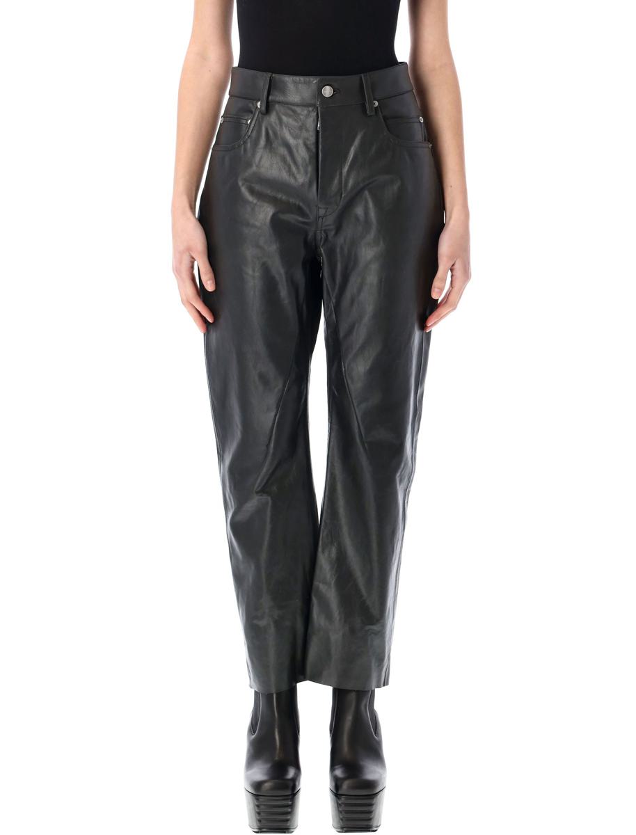 Rick Owens Detroit Cut Läderbyxor