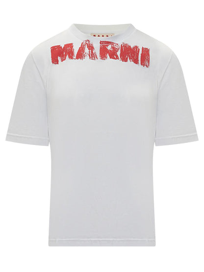 Marni Marni T-shirt med röd logotyp