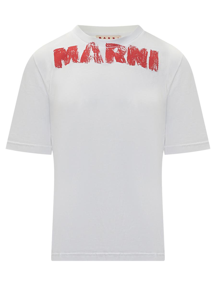Marni Marni T-shirt med röd logotyp