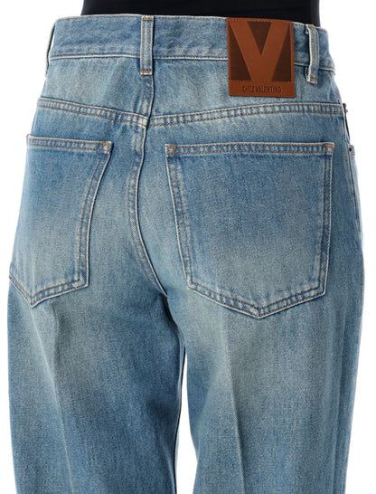 Valentino Garavani Denimbyxor med Jacquarddetaljer