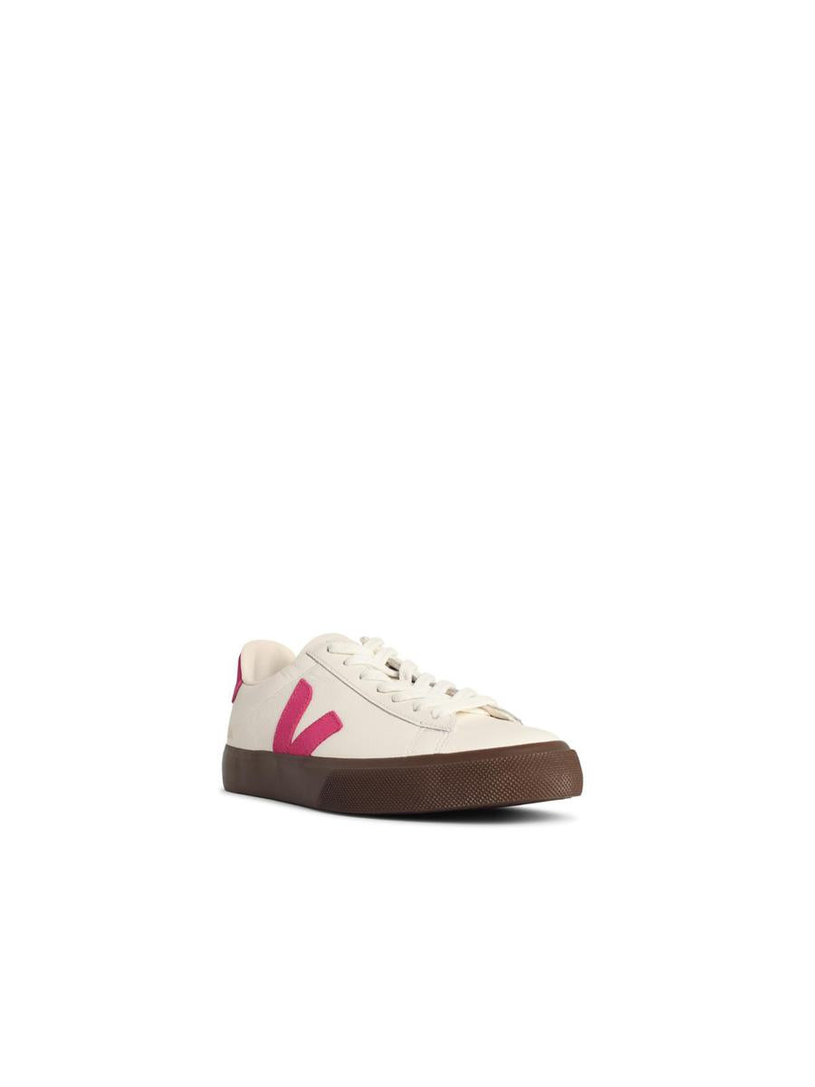 Veja 'Campo' Vita och Fuchsia Lädersneakers
