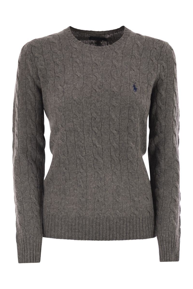 Polo Ralph Lauren flätad ull- och kashmirtröja med rund hals