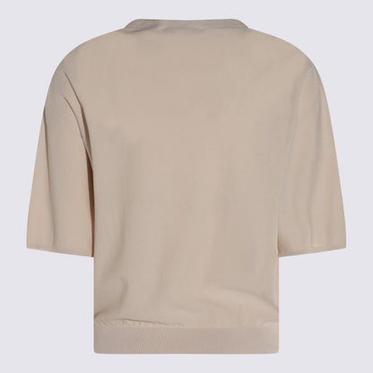 Antonelli Beige Linne T-shirt