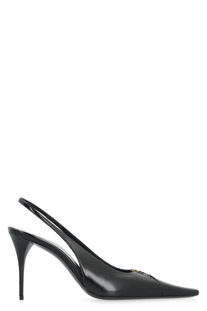 Saint Laurent Babylone Breteuil Läder Slingback Pumps