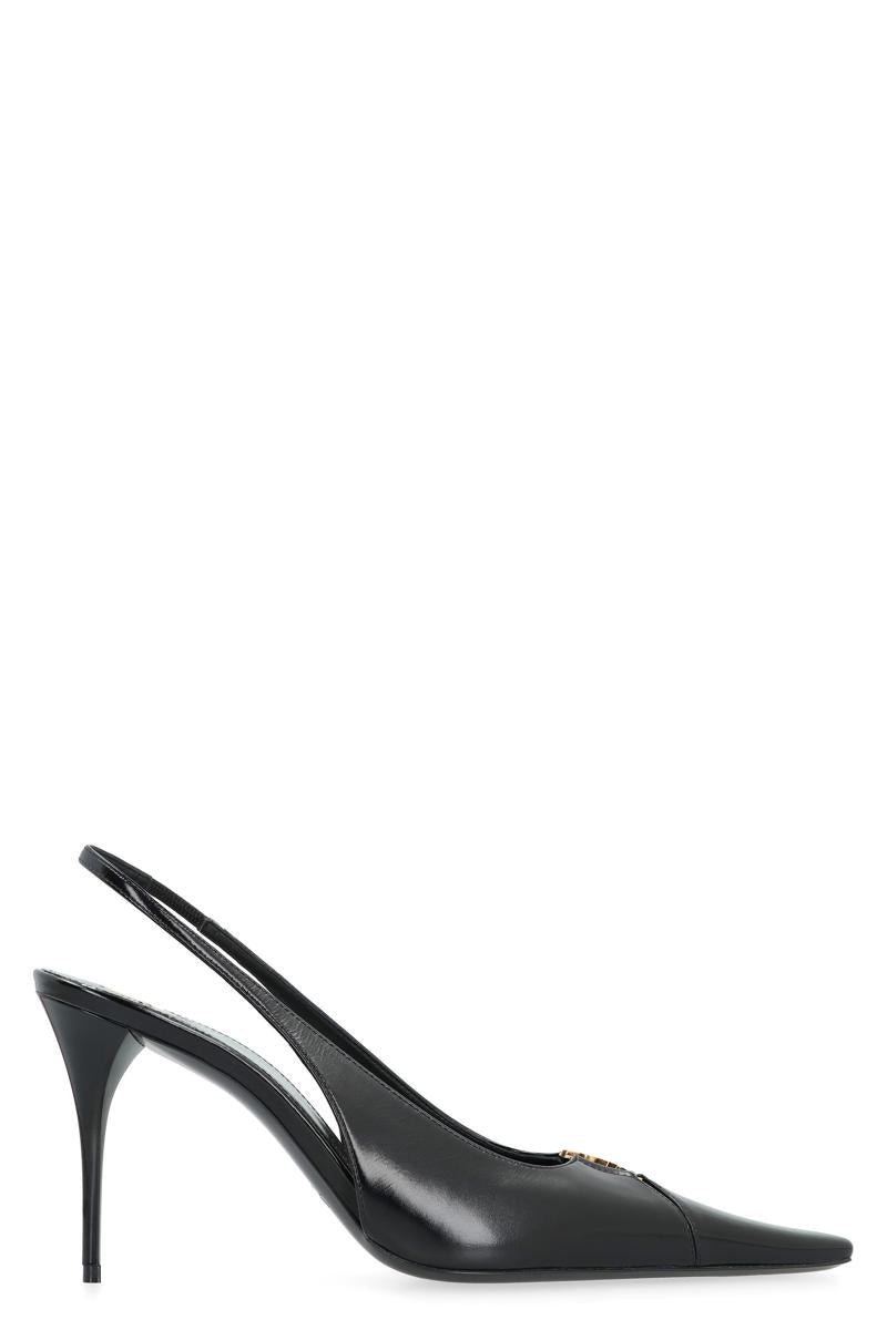 Saint Laurent Babylone Breteuil Läder Slingback Pumps