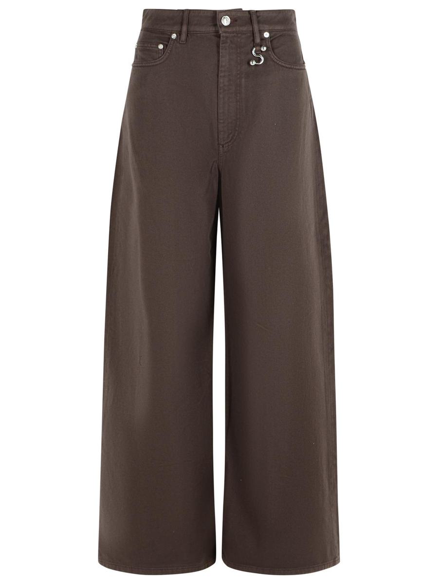 Sportmax 'Siamese' bruna bomullsjeans