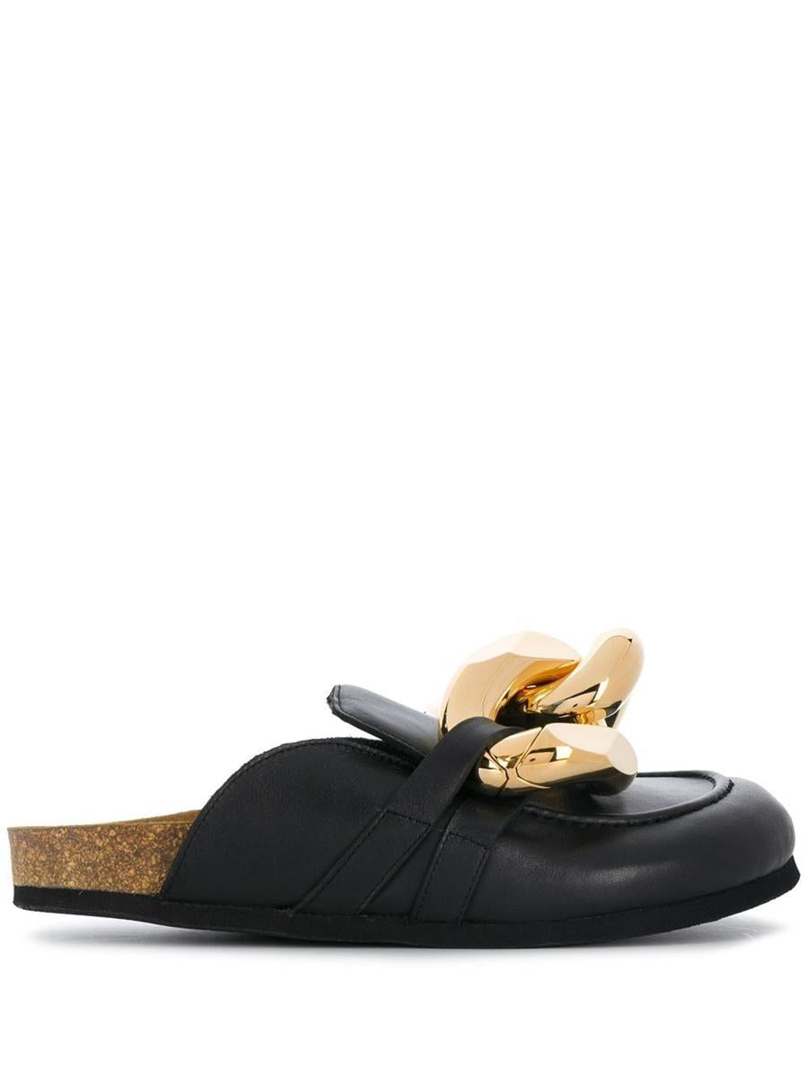 JW Anderson Loafer Mules med kedjemotiv
