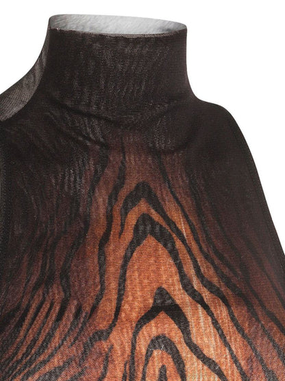 Jean Paul Gaultier Den långa draperade träklänningen