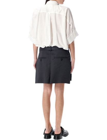 Sacai bomullspoplin X ull miniklänning