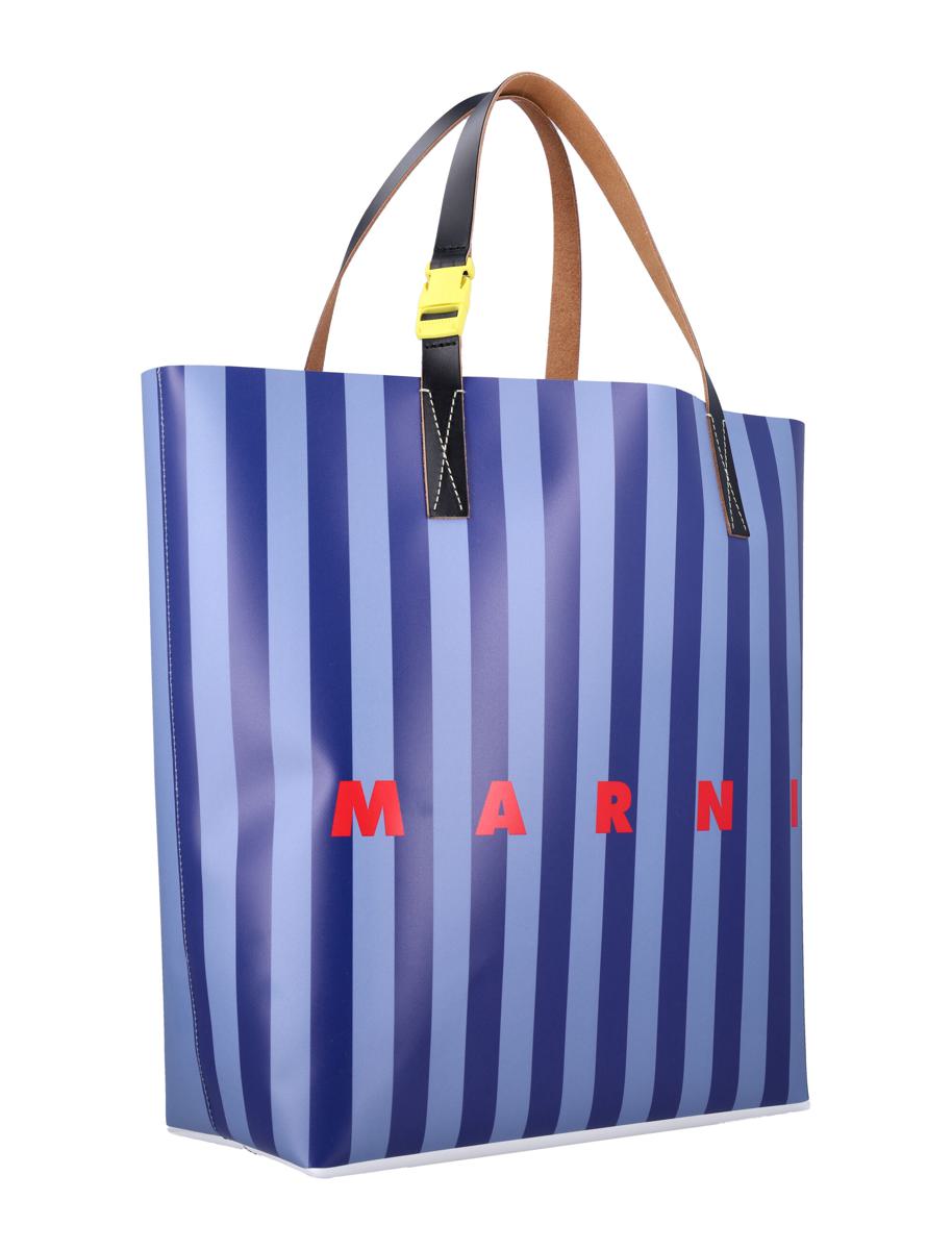 Marni randig Tribeca shoppingväska