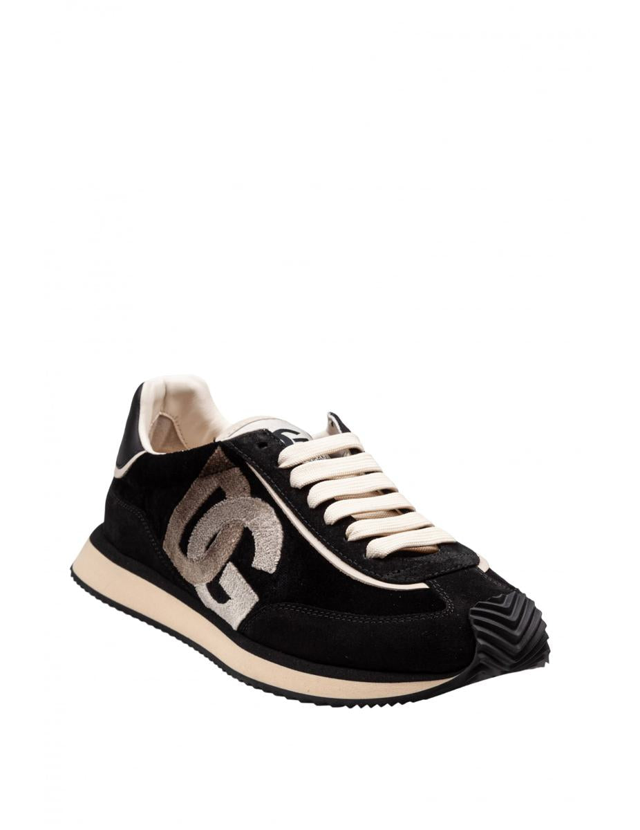 Dolce &amp; Gabbana Sneakers i sammet och mocka