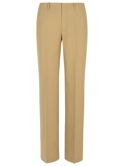 Stängda 'Sasia' Beige Byxor i Polyesterblandning