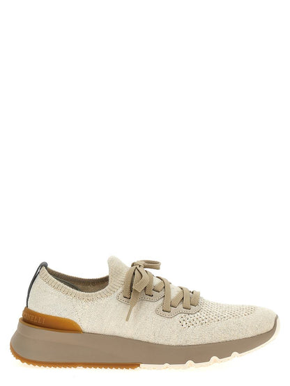 Brunello Cucinelli stickade sneakers