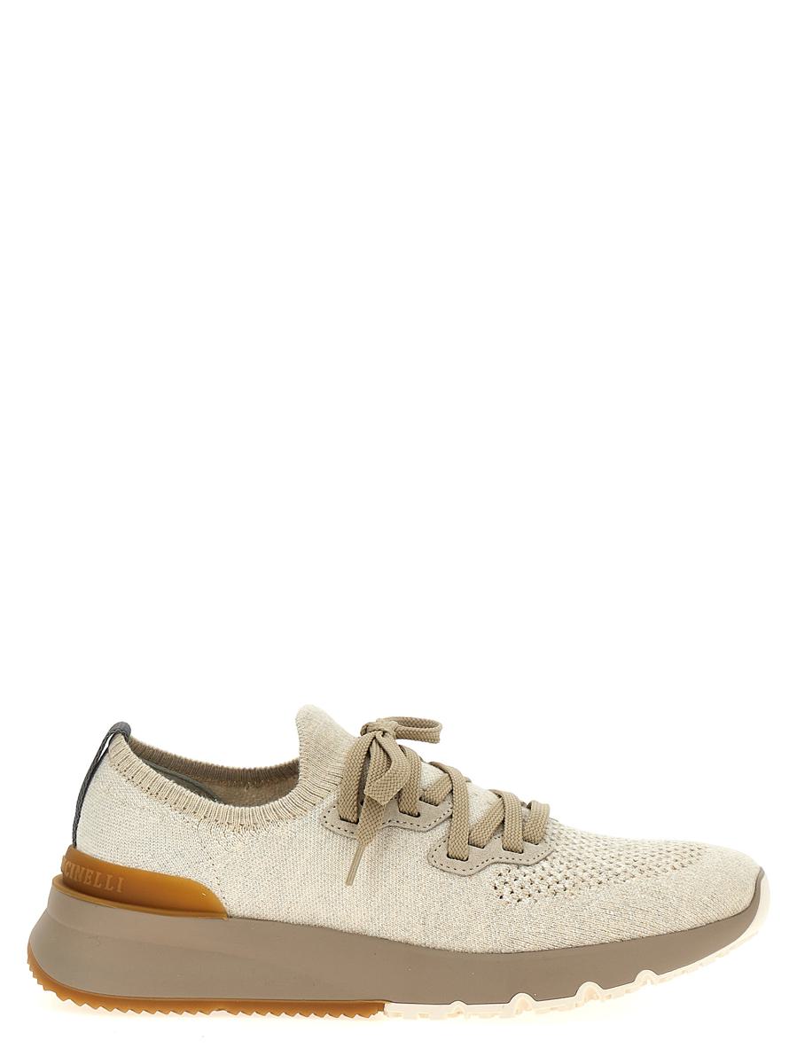 Brunello Cucinelli stickade sneakers
