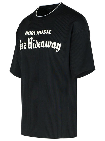 Amiri 'Jazz' svart t-shirt i viskosblandning