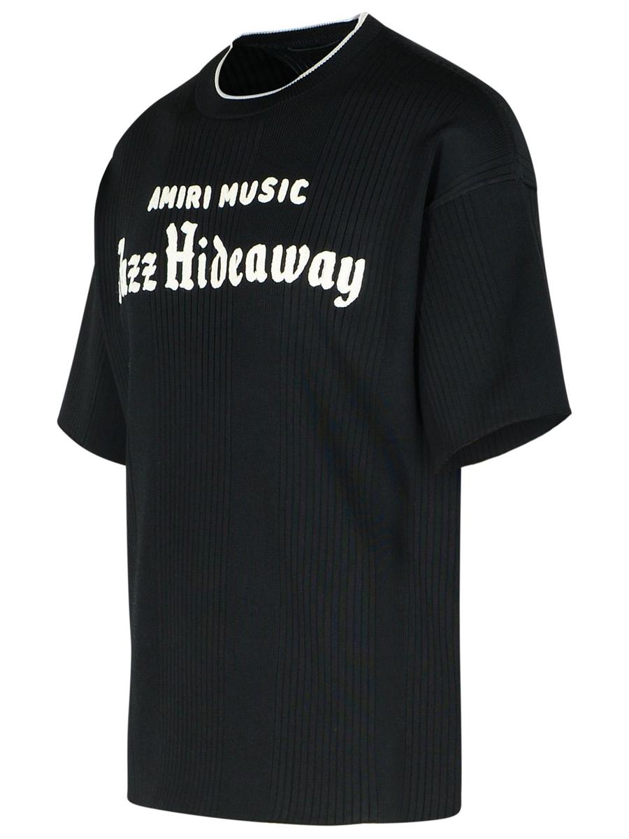 Amiri 'Jazz' svart t-shirt i viskosblandning