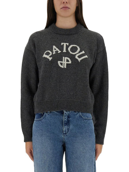 Patou-tröja med logotyp och monogram "Jp"