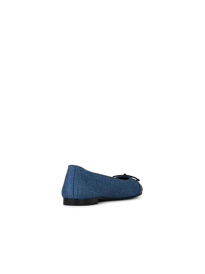 Tory Burch 'Matelassé' ballerinaskor i blå denimblandning