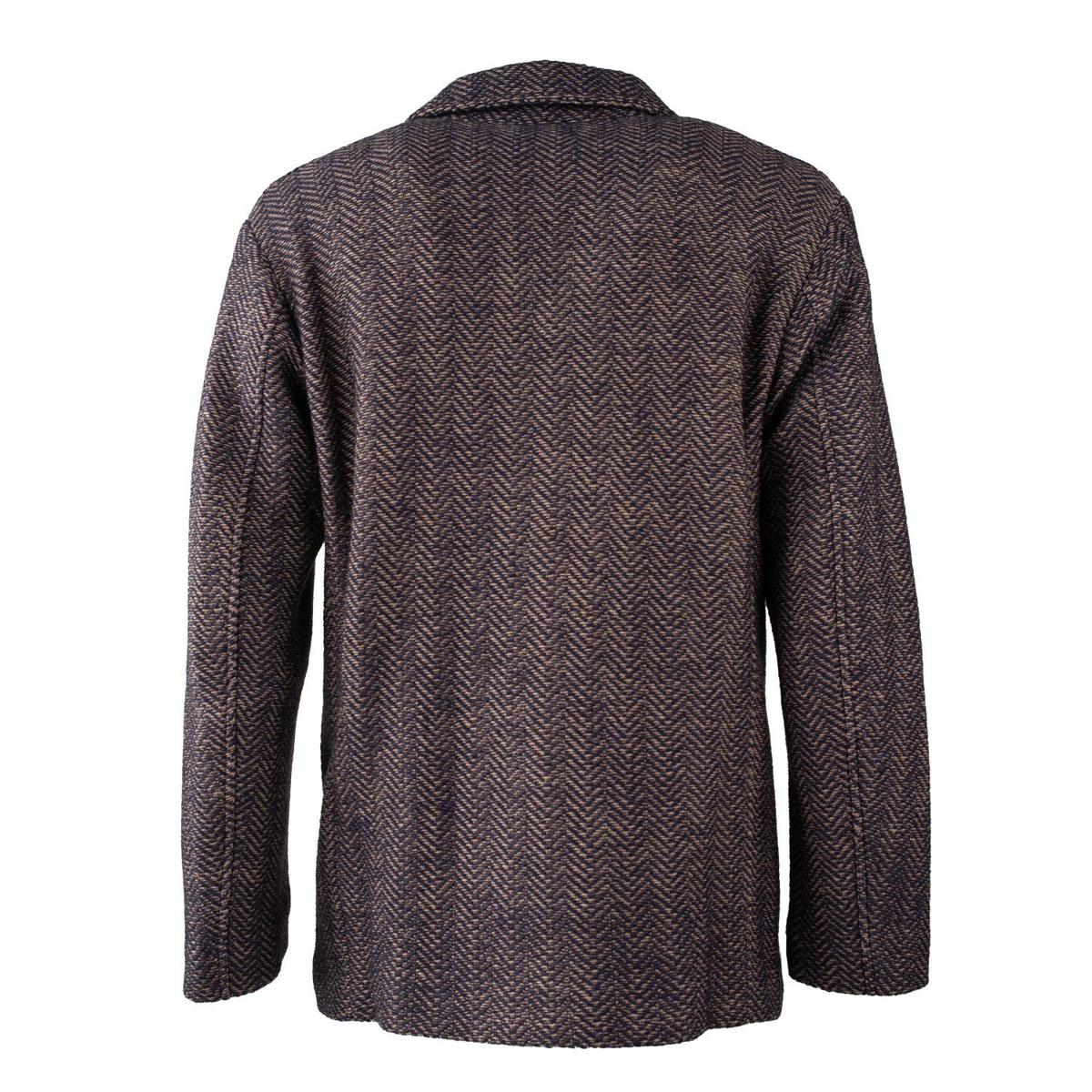 Etro Blå Och Kamelfärgad Peacoat Jacka