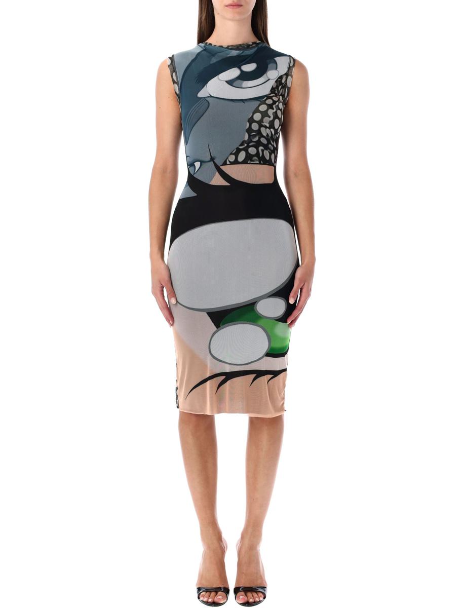 Ottolinger Julien Ceccaldi Tryckt Bodycon Midi-klänning