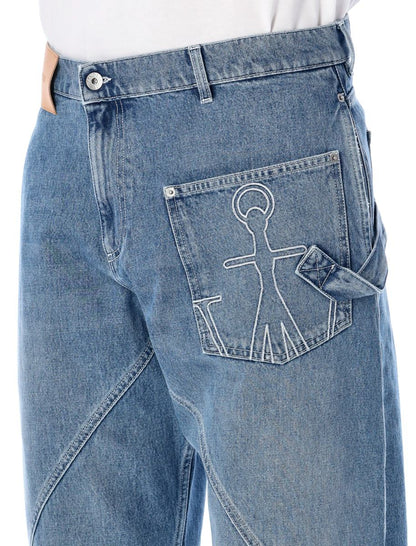 JW Anderson Bomull Twisted Workwear Denimbyxor