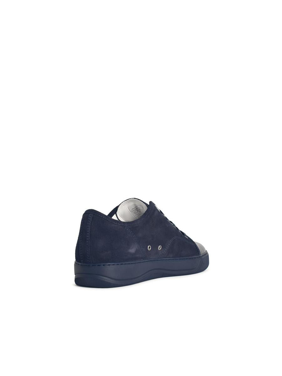 Lanvin 'Ddb1' Marinblå Svarta Lädersneakers