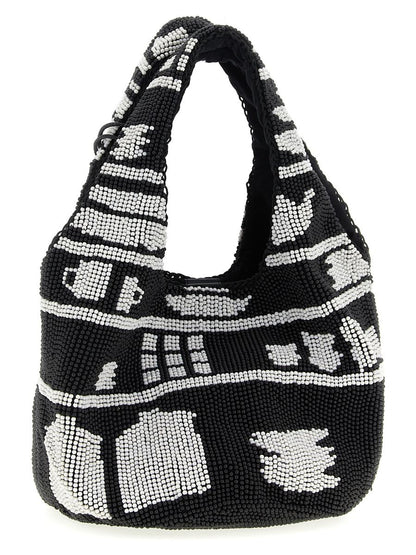 JW Anderson Mini-shoppingväska med pärlor