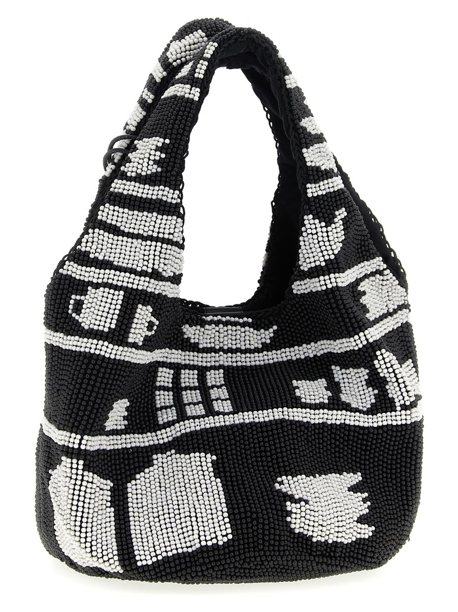 JW Anderson Mini-shoppingväska med pärlor