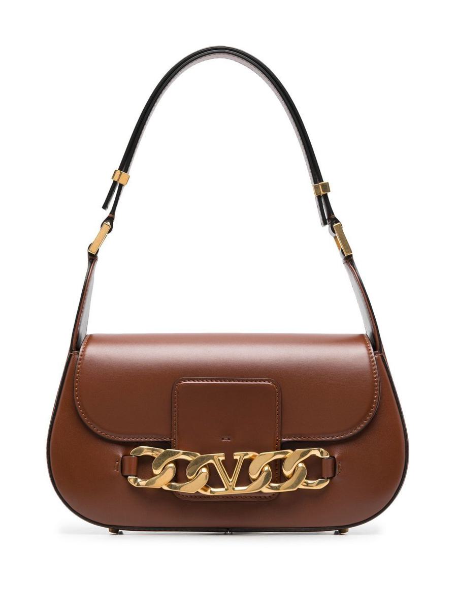Valentino Garavani Vlogo Chain Läder Axelväska