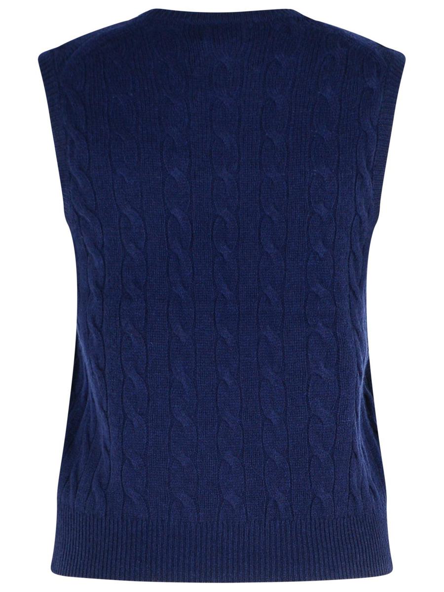 Polo Ralph Lauren Marinblå ull- och kashmirväst