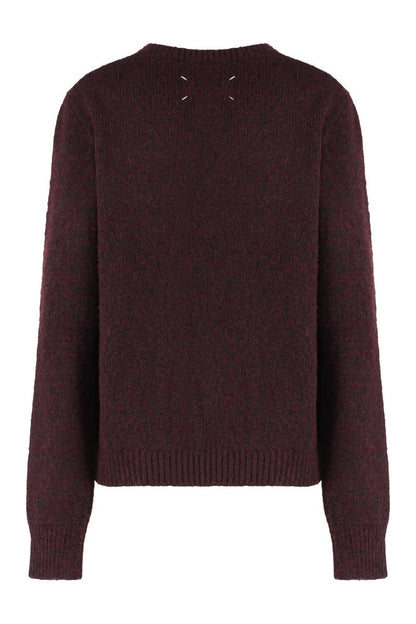 Maison Margiela Rundringad Tröja i Virgin Wool
