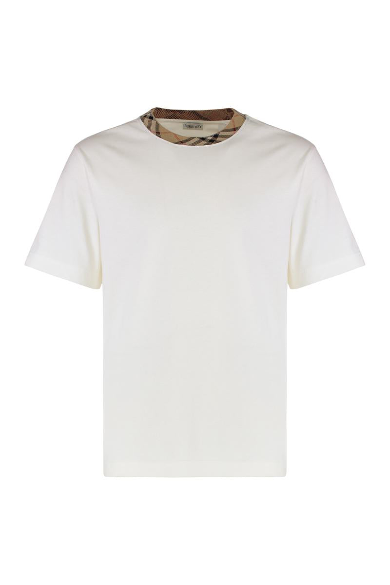 Burberry bomulls-t-shirt med rund hals