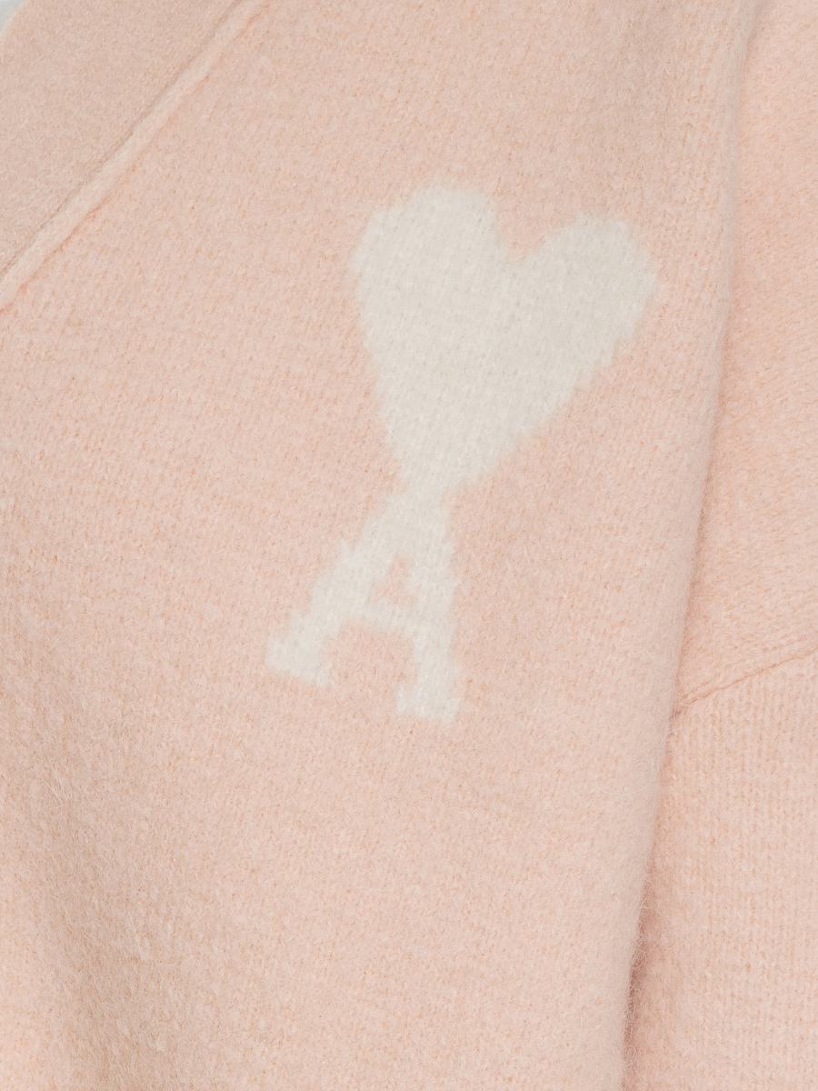 AMI Paris Ami Paris Rosa kofta med kontrasterande logotyp