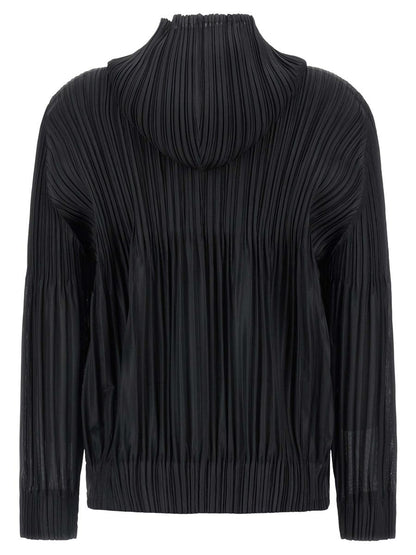 Pleats Please Issey Miyake Blus med dragkedja